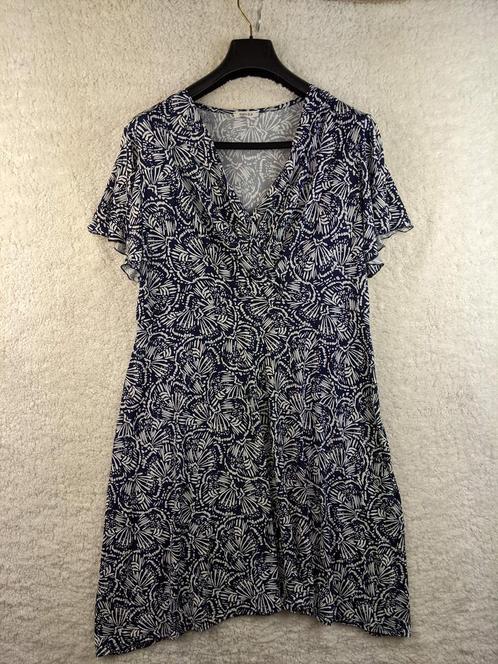 Navy and white floral dress, Kleding | Dames, Jurken, Nieuw, Verzenden