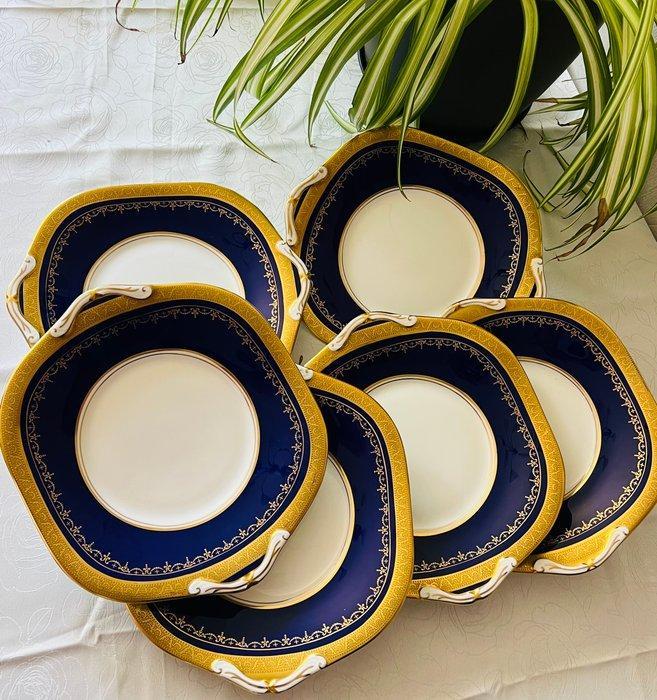 AYNSLEY, Georgian Cobalt - Bord (6) - Porselein, Antiek en Kunst, Curiosa en Brocante