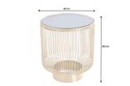 Filigraan design bijzettafel VARIATION 50cm goud metaal rond, Huis en Inrichting, Tafels | Salontafels, Ophalen of Verzenden, Nieuw