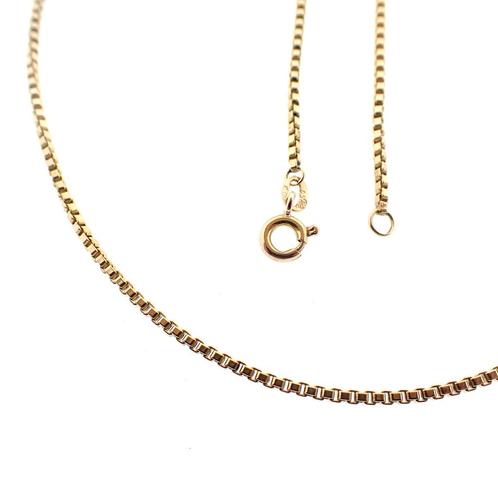 18 Krt. Gouden Venetiaanse schakel ketting | 49 cm, Sieraden, Tassen en Uiterlijk, Kettingen, Overige kleuren, Gebruikt, Goud