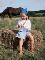 Romantische meisjes blouse met broderie en ruches Maat 104, Meisje, Trui of Vest, Nieuw