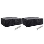 vidaXL Tuinmeubelhoezen 2 st 8 ogen 242x162x100 cm, Tuin en Terras, Tuinmeubel-accessoires, Verzenden, Nieuw