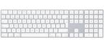 Apple Magic Keyboard met numeriek toetsenblok – Wit, Computers en Software, Toetsenborden, Ophalen of Verzenden, Apple, Draadloos