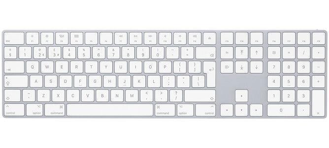 Apple Magic Keyboard met numeriek toetsenblok – Wit, Computers en Software, Toetsenborden, Refurbished, Qwerty, Draadloos, Ophalen of Verzenden