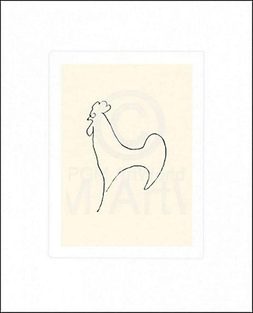 Kunstdruk Pablo Picasso - Coq-Detail 50x60cm, Huis en Inrichting, Woonaccessoires | Schilderijen, Tekeningen en Foto's, Nieuw