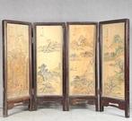 Kamerscherm - Hout - China - Zijden vouwscherm