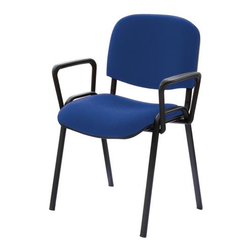 -12% Vergaderstoel Basic Met Armleuning - Blauw, Zakelijke goederen, Kantoor en Winkelinrichting | Kantoormeubilair en Inrichting