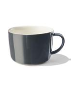 HEMA Cappuccinomok 330ml Chicago new bone donkergrijs, Huis en Inrichting, Keuken | Servies, Verzenden, Nieuw