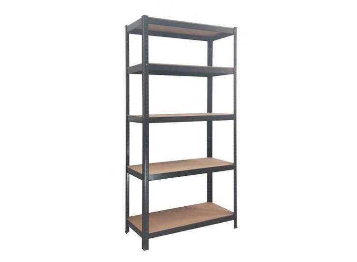 Profeco Opbergrek - 172x75x30 cm - 75 kg per plank - Zwart, Doe-het-zelf en Verbouw, Overige Doe-het-zelf en Verbouw, Nieuw, Verzenden