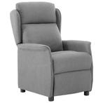vidaXL Ligstoel Lichtgrijs 67.5 x 93.5 x 101.5 cm Stof, Huis en Inrichting, Fauteuils, Verzenden, Nieuw