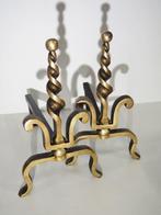 Openhaard accessoire (2) - IJzer, Verguld brons, Antiek en Kunst
