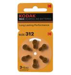 Kodak Hoorbatterij Kodak Hearing Aid 312 bruin (6 stuks), Ophalen of Verzenden, Nieuw