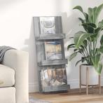 vidaXL Tijdschrift Rek Grijs Sonoma 51 x 11 x 102 cm Bewerkt, Huis en Inrichting, Woonaccessoires | Krantenbakken en Lectuurbakken