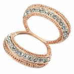 Fako Bijoux® - Sjaalklem - Oval Eight Strass - 31x36mm -, Sieraden, Tassen en Uiterlijk, Broches, Nieuw, Verzenden