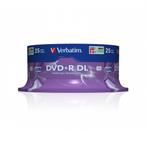 Verbatim DVD+R Double Layer discs op spindel -, Computers en Software, Nieuw, Ophalen of Verzenden