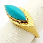 Ring - 18 karaat Geel goud -  3.00ct. tw. Turquoise