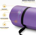 Yogamat - Fitness mat - Sportmat - Yoga mat extra dik - Lila, Sport en Fitness, Yoga en Pilates, Verzenden, Zo goed als nieuw