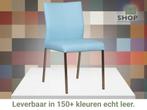 Leren eetkamerstoel Basic - Toledo Sky Blue (lichtblauw) -, Huis en Inrichting, Stoelen, Blauw, Nieuw, Leer, Ophalen of Verzenden
