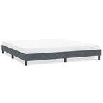 vidaXL Bedframe zonder matras 200x220 cm fluweel donkergrijs, Huis en Inrichting, Slaapkamer | Bedden, Verzenden, Nieuw, Tweepersoons