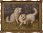 Boleradszky Ben (1885-1957) - Cats Playing, Antiek en Kunst