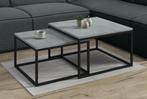 Salontafel Styler - Betonlook - Set van 2, Huis en Inrichting, Tafels | Salontafels, 50 tot 100 cm, Verzenden, Nieuw, 50 tot 100 cm