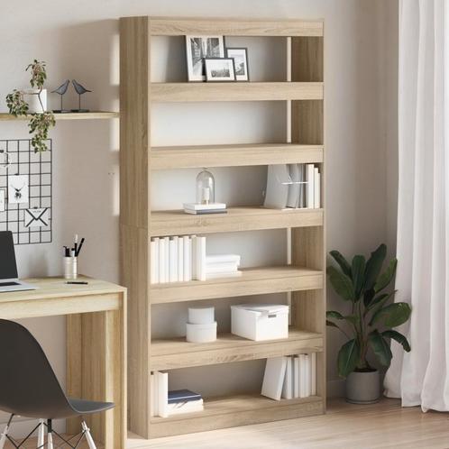 vidaXL Boekenkast/Roomdivider Sonoma Eiken 100x30x198 cm, Huis en Inrichting, Kasten | Boekenkasten, Nieuw, Minder dan 50 cm, Overige houtsoorten