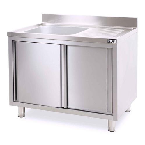 HCB Spoeltafel - enkele spoelbak links - schuifdeuren - 100, Zakelijke goederen, Horeca | Keukenapparatuur, Nieuw in verpakking