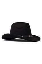 Cowboyhoed Zwart Wolvilt Ster Zwarte Cowboy Western Hoed Ste, Ophalen of Verzenden, Nieuw, Overige maten, Carnaval