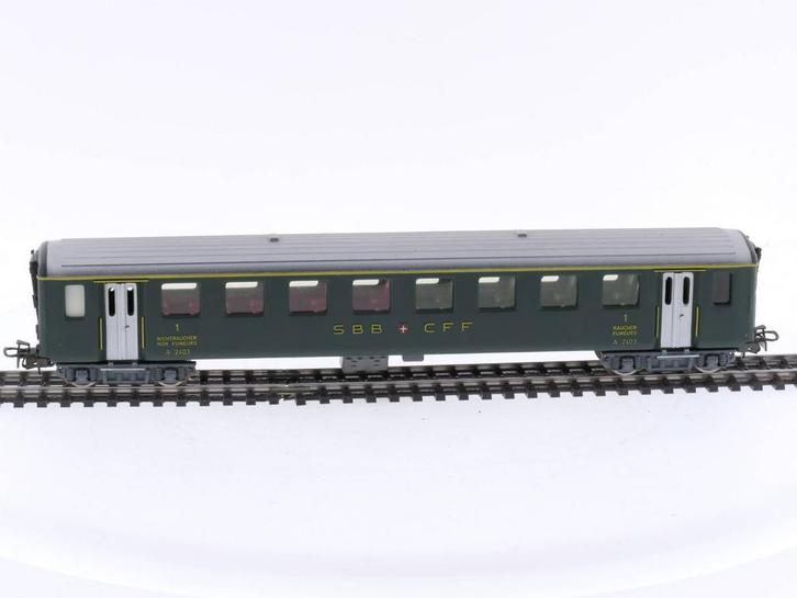 Schaal H0 HAG No. 415 personenwagen 1e kl. van de SBB #P74, Hobby en Vrije tijd, Modeltreinen | H0, Wisselstroom, Overige typen