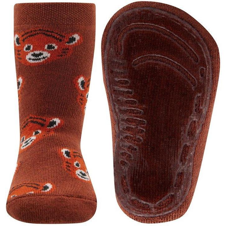 Antislipsok Oranjebruin met Grappige Tijgerhoofdjes - Ewers-, Kinderen en Baby's, Kinderkleding | Schoenen en Sokken, Nieuw, Ophalen of Verzenden