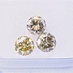 3 pcs Diamant - 1.58 ct - Rond - Light Gray - Light Brownish, Sieraden, Tassen en Uiterlijk, Edelstenen, Nieuw