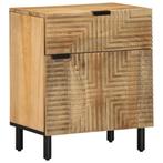 vidaXL Nachtkastje 50x33x60 cm massief mangohout bruin, Verzenden, Nieuw, Hout