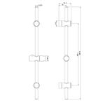 Glijstang Best Design Vita 68 cm Mat Zwart, Doe-het-zelf en Verbouw, Sanitair, Ophalen of Verzenden, Nieuw