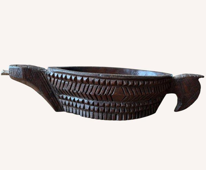 Kharal opium vijzel/filter - Hout - India - Begin 20e eeuw, Antiek en Kunst, Kunst | Niet-Westerse kunst