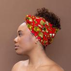 Afrikaanse Rood Gele flowers / hoofddoek - headwrap, Nieuw, Ophalen of Verzenden