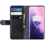 ProGuard OnePlus 7 Pro Wallet Hoesje Echt Leder Zwart, Verzenden, Nieuw, Hoesje of Tasje