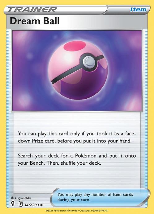 dream ball 146/203 evolving skies, Hobby en Vrije tijd, Verzamelkaartspellen | Pokémon, Losse kaart, Nieuw, Foil, Ophalen of Verzenden
