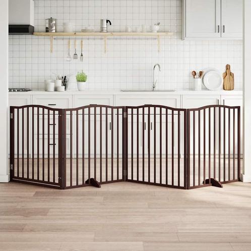 vidaXL Hondenhek inklapbaar 4 panelen 320cm populierenhout, Dieren en Toebehoren, Honden-accessoires, Nieuw, Verzenden