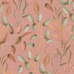 Profhome 397453-GU Landelijk behang floral mat roze groen, Huis en Inrichting, Stoffering | Behang, Verzenden