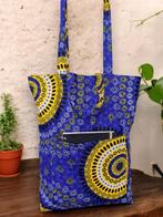 Shopper tas met Afrikaanse print - Blauwe Dotted Patterns -, Ophalen of Verzenden, Nieuw