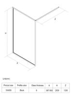 SALE - Sfera 90 x 200 - Mat zwart - Inloopdouche -, Ophalen of Verzenden, Nieuw