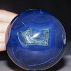 Boven geverfde kleurrijke agaat bol - Prachtige blauw