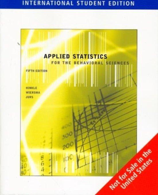 9780495808855 Applied Statistics for the Behavioral Scien..., Boeken, Schoolboeken, Zo goed als nieuw, Verzenden
