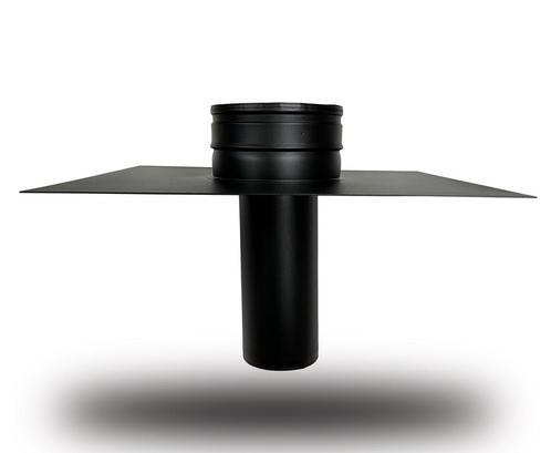 DINAK DW Black Vertrekplaat + verloop EW-DW Ø100mm, Huis en Inrichting, Kachels, Vrijstaand, Nieuw, Hout, Ophalen of Verzenden