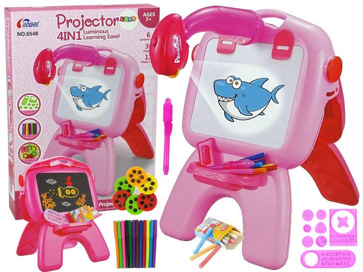 Krijtbord met Projector Roze | Retourdeal | 40% Korting, Kinderen en Baby's, Speelgoed | Actiefiguren, Nieuw, Ophalen of Verzenden