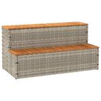vidaXL Hottub-opstap 100x50x50,5 cm poly rattan&massief, Verzenden, Nieuw