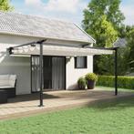 vidaXL Wandgemonteerde Pergola Crème 3 x 4 m Staal, Verzenden, Nieuw