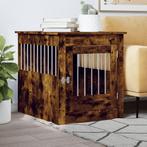 vidaXL Hondenbench 64,5x80x71 cm bewerkt hout gerookt, Verzenden, Nieuw