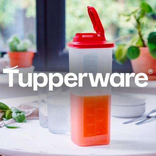 Nieuw! Tupperware Koelkastkan / Schenkkan Vierkant, Huis en Inrichting, Keuken | Tupperware, Beker of Kan, Blauw, Rood, Nieuw
