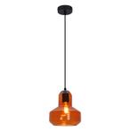 Design hanglamp oranje, Sabina, Huis en Inrichting, Lampen | Hanglampen, Design, Nieuw, Ophalen of Verzenden, Glas